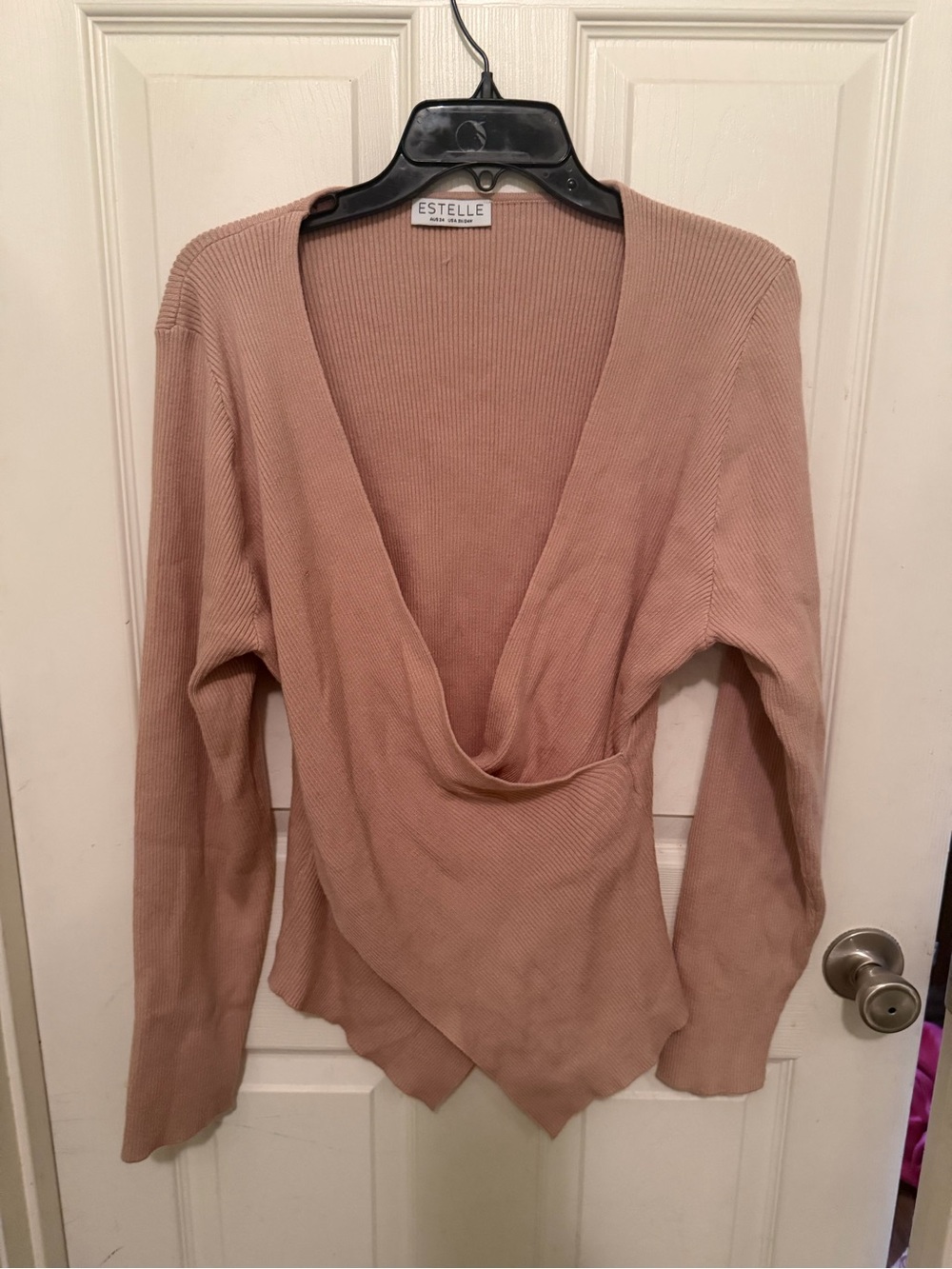 Estelle Women's Blush V-Neck Wrap Sweater